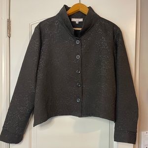 Studio 90 damask print button down jacket